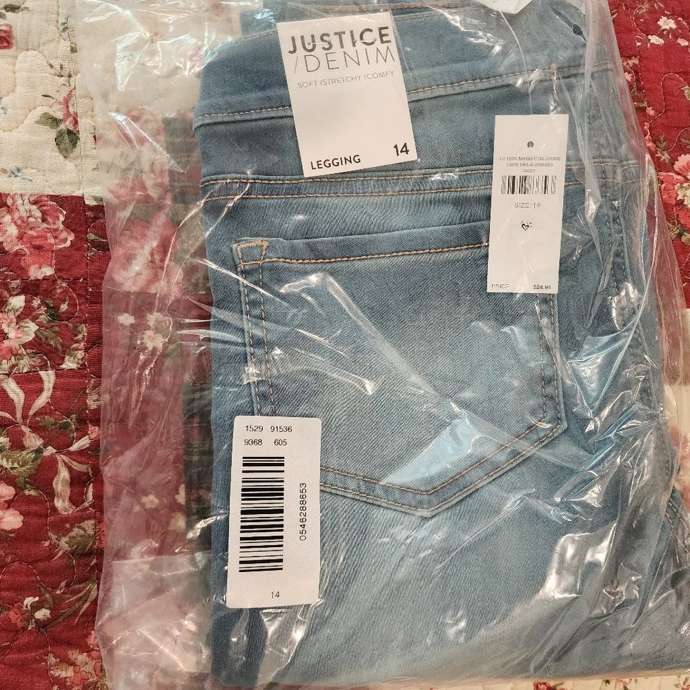 NWT Justice Denim Legging 14